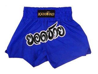 Short de Boxe Thai Bleu Personnalisé : KNSCUST-1166